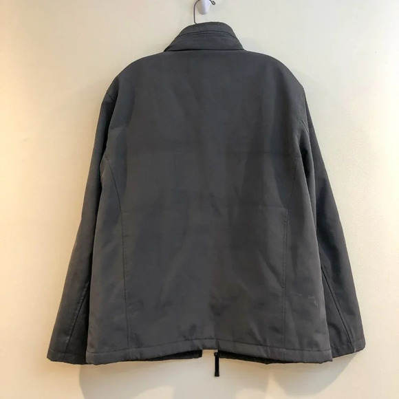 Tumi Tech Convertible Hooded Windbreaker Grey Coat Full Zip Jacket Men's Small - Picture 9 of 11